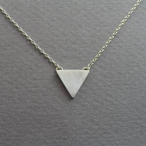 Triangle Necklace Pendant - Geometric Jewelry -..