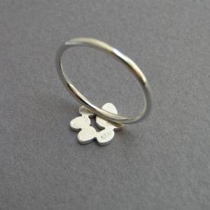 Paw Print Ring - Cat Or Dog Paw Ring - Sterling..