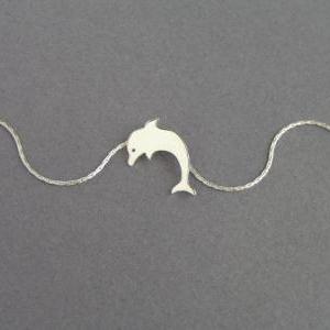 Dolphin Neacklace Pendant - Sterling Silver..