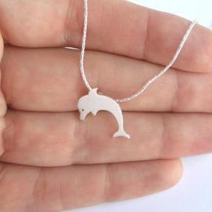 Dolphin Neacklace Pendant - Sterling Silver..
