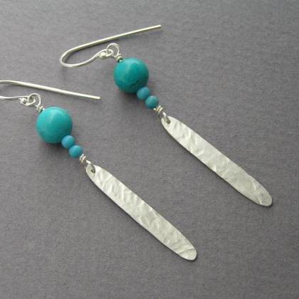 Dangle Earrings - Turquoise & Silver..