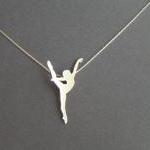 Sterling Silver Dancer Necklace Pendant -..