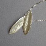 Leaves Necklace Pendant - Sterling Silver Leaves