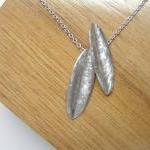 Leaves Necklace Pendant - Sterling Silver Leaves