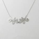 Swirling Leaves Necklace - Sterling Silver Branch..