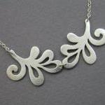 Swirling Leaves Necklace - Sterling Silver Branch..
