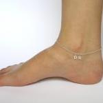 Personalised Initials Chain Anklet In Sterling..
