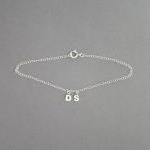 Personalised Initials Chain Anklet In Sterling..