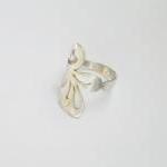 Sterling Silver Branch Ring - Swirling Leaf Ring -..