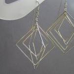 Sterling Silver Mobile Earrings - Geometric..