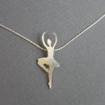 Sterling Silver Ballerina Necklace Pendant -..