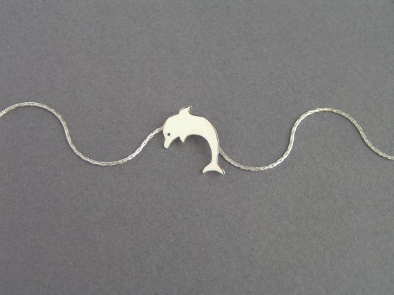 Dolphin Neacklace Pendant - Sterling Silver Dolphin Jewelry - Animal Necklace - Nautical Jewelry