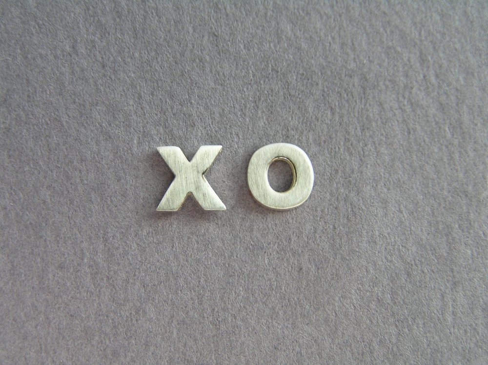 Xo Studs - Sterling Silver Earrings - Hugs And Kisses - Gift For Her